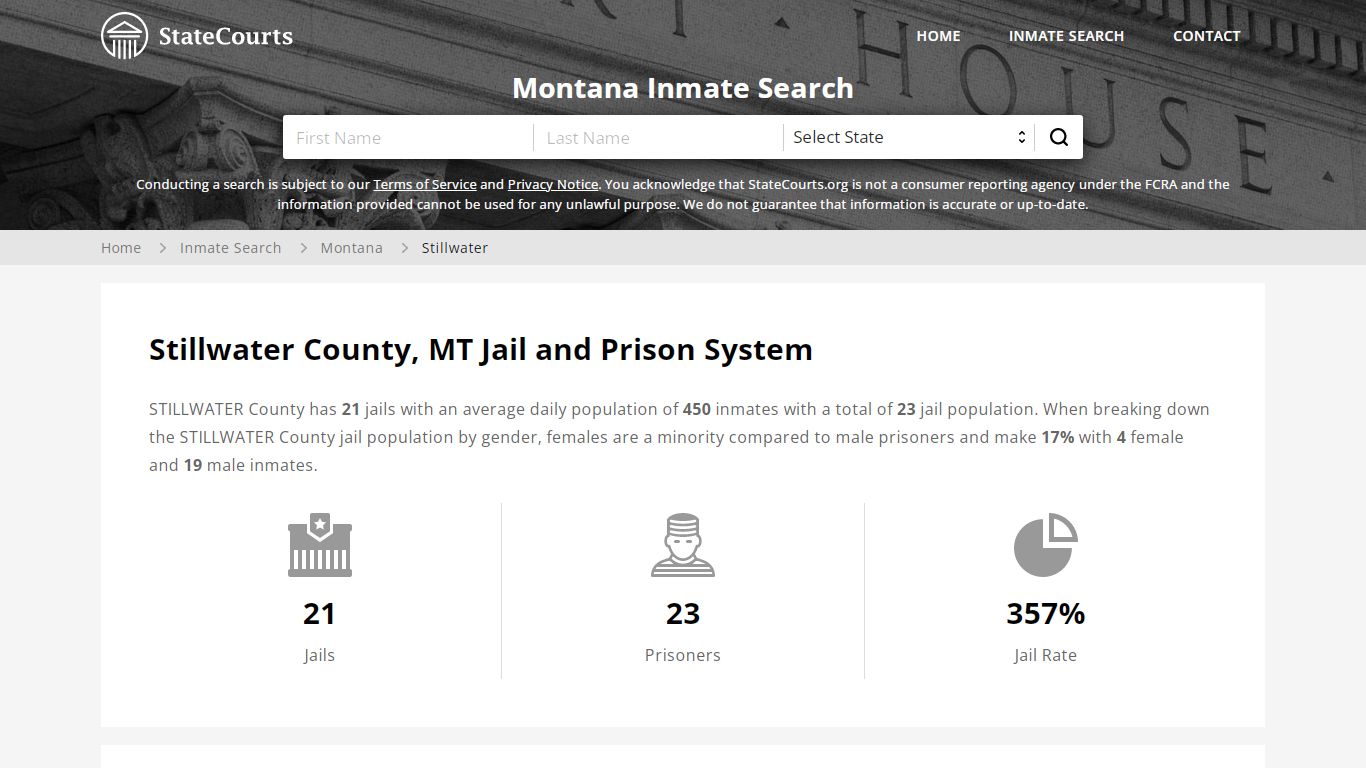 Stillwater County, MT Inmate Search - StateCourts
